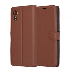 Husa pentru Samsung Galaxy Xcover7 G556, Techsuit, Leather Folio, Maro