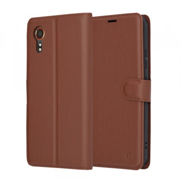 Husa pentru Samsung Galaxy Xcover7 G556, Techsuit, Leather Folio, Maro