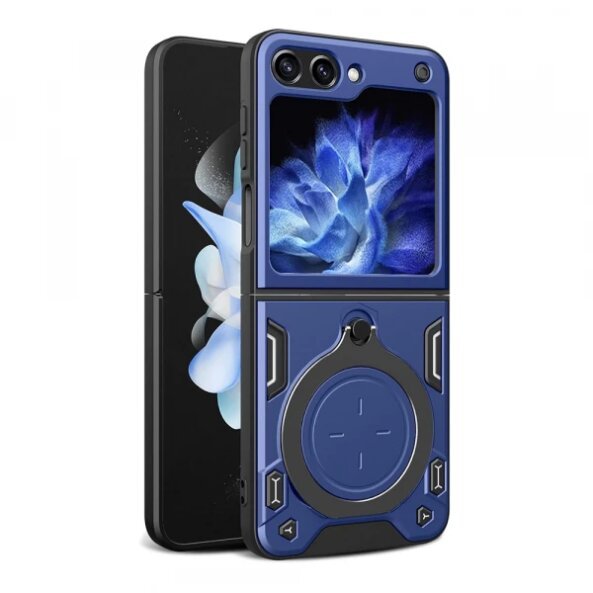 Husa pentru Samsung Galaxy Z Flip5 F731, Techsuit, CamGuard Pro, Albastra