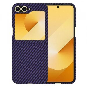 Husa pentru Samsung Galaxy Z Flip6 F741, Techsuit, Carbonite FiberShell, Mov