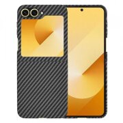 Husa pentru Samsung Galaxy Z Flip6 F741, Techsuit, Carbonite FiberShell, Neagra