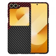 Husa pentru Samsung Galaxy Z Flip6 F741, Techsuit, Carbonite FiberShell Vortex, Rosie