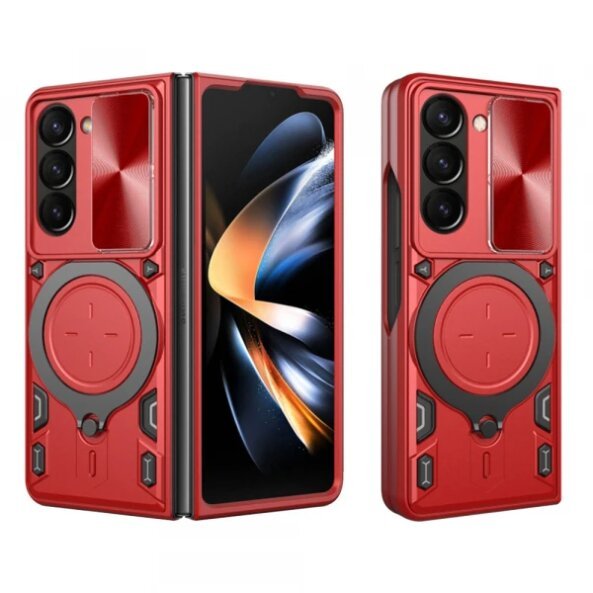 Husa pentru Samsung Galaxy Z Fold5 F946, Techsuit, CamGuard Pro, Rosie