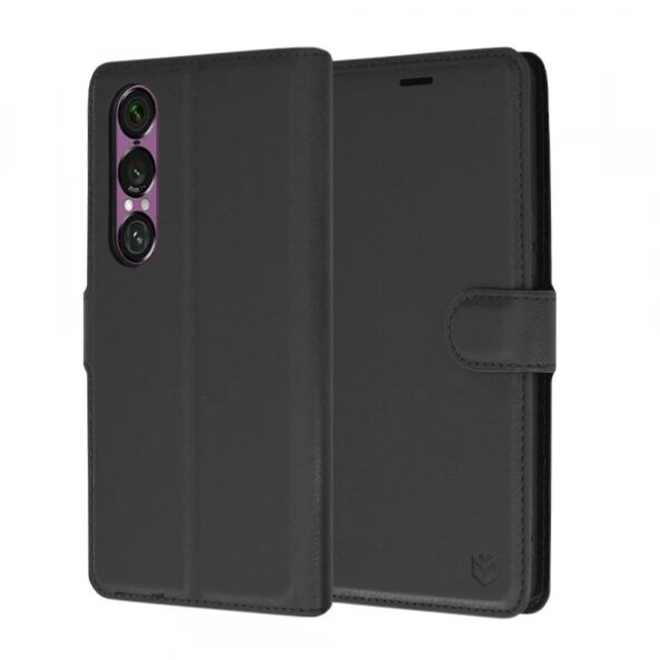 Husa pentru Sony Xperia 1 VI, Techsuit, Leather Folio, Neagra