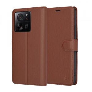 Husa pentru Xiaomi 13T Pro / 13T, Techsuit, Leather Folio, Maro