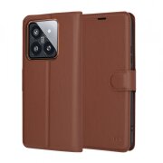 Husa pentru Xiaomi 14 Pro, Techsuit, Leather Folio, Maro
