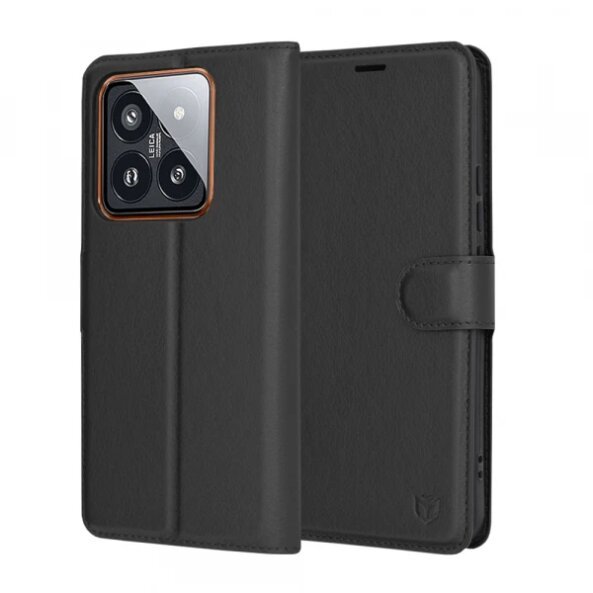 Husa pentru Xiaomi 14 Pro, Techsuit, Leather Folio, Neagra
