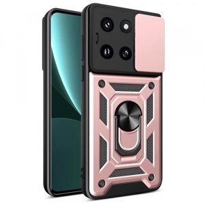 Husa pentru Xiaomi 14, Techsuit, CamShield, Roz