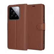 Husa pentru Xiaomi 14, Techsuit, Leather Folio, Maro