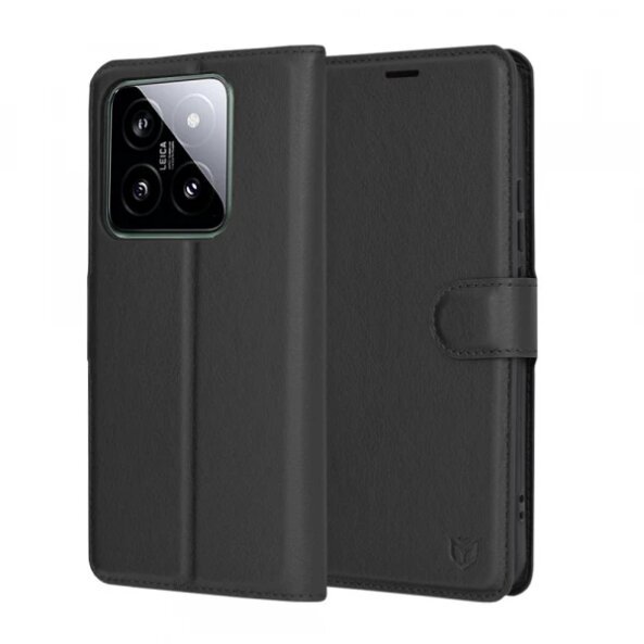 Husa pentru Xiaomi 14, Techsuit, Leather Folio, Neagra