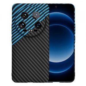 Husa pentru Xiaomi 14 Ultra, Techsuit, Carbonite FiberShell, Bleu