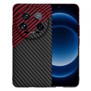 Husa pentru Xiaomi 14 Ultra, Techsuit, Carbonite FiberShell Vortex, Rosie