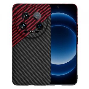 Husa pentru Xiaomi 14 Ultra, Techsuit, Carbonite FiberShell Vortex, Rosie