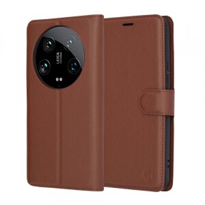 Husa pentru Xiaomi 14 Ultra, Techsuit, Leather Folio, Maro