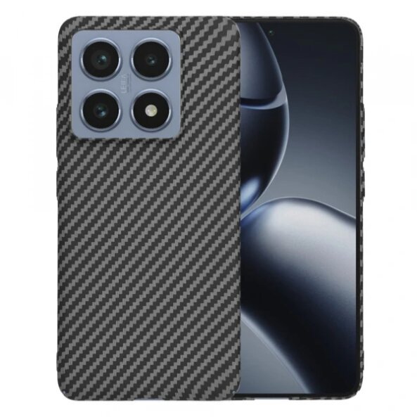 Husa pentru Xiaomi 14T Pro, Techsuit, Carbonite FiberShell, Neagra