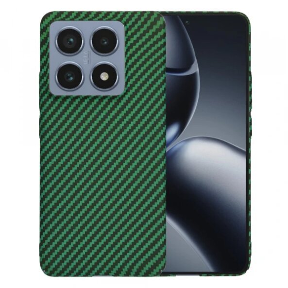 Husa pentru Xiaomi 14T Pro, Techsuit, Carbonite FiberShell, Verde