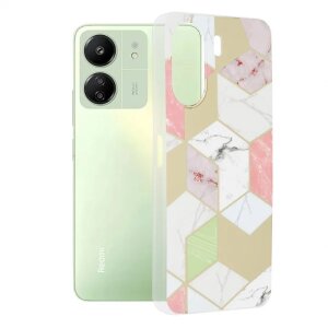 Husa pentru Xiaomi Poco C65 / Redmi 13C, Techsuit, Marble, Mov