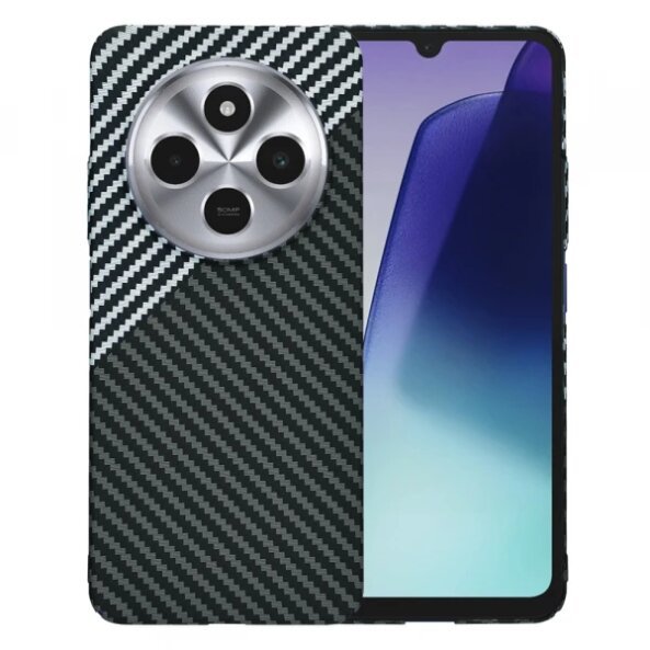 Husa pentru Xiaomi Poco C75 / Redmi 14C, Techsuit, Carbonite FiberShell, Gri