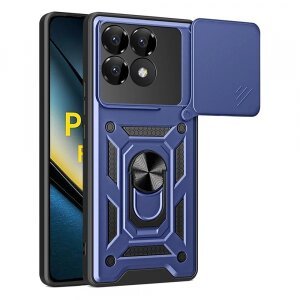 Husa pentru Xiaomi Poco F6 Pro, Techsuit, CamShield, Albastra