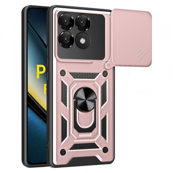 Husa pentru Xiaomi Poco F6 Pro, Techsuit, CamShield, Roz