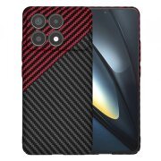 Husa pentru Xiaomi Poco F6 Pro, Techsuit, Carbonite FiberShell Vortex, Rosie