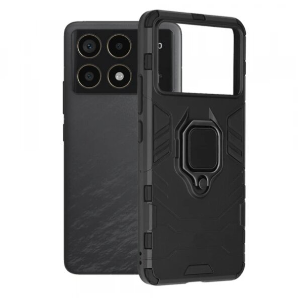 Husa pentru Xiaomi Poco F6 Pro, Techsuit, Shield, Neagra