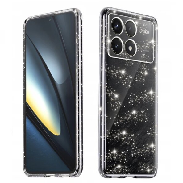 Husa pentru Xiaomi Poco F6 Pro, Techsuit, SparkleSkin, Transparenta
