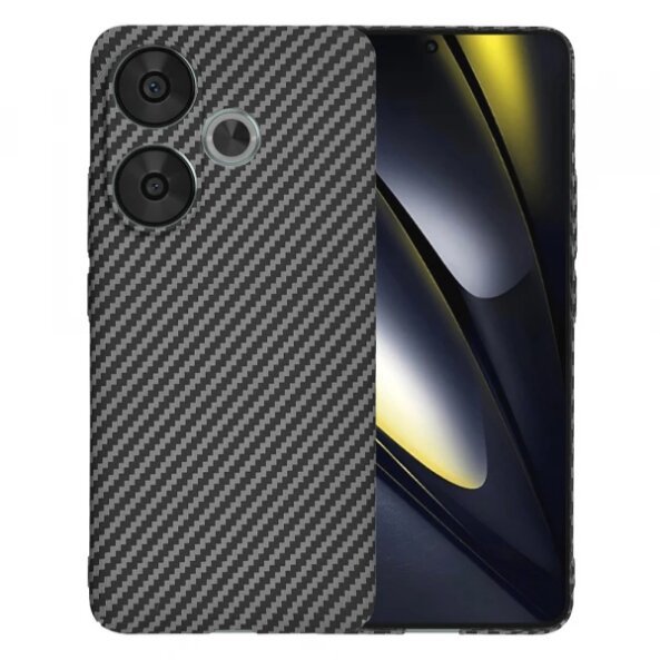 Husa pentru Xiaomi Poco F6, Techsuit, Carbonite FiberShell, Neagra