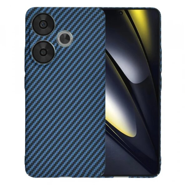 Husa pentru Xiaomi Poco F6, Techsuit, Carbonite FiberShell, Turcoaz