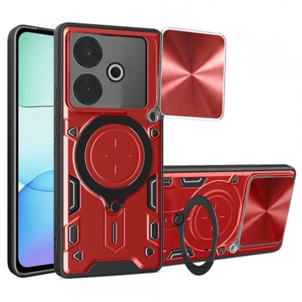 Husa pentru Xiaomi Poco M6 4G / Redmi 13, Techsuit, CamGuard Pro, Rosie