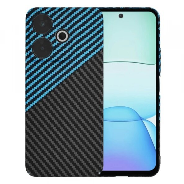 Husa pentru Xiaomi Poco M6 4G / Redmi 13, Techsuit, Carbonite FiberShell, Bleu