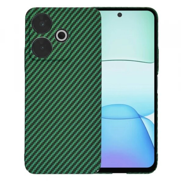 Husa pentru Xiaomi Poco M6 4G / Redmi 13, Techsuit, Carbonite FiberShell, Verde