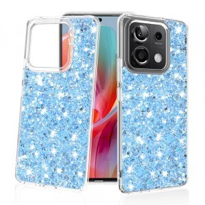 Husa pentru Xiaomi Poco X6 / Note 13 Pro 5G, Techsuit, Sparkly Glitter, Bleu
