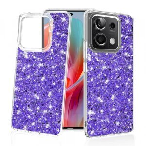 Husa pentru Xiaomi Poco X6 / Note 13 Pro 5G, Techsuit, Sparkly Glitter, Mov