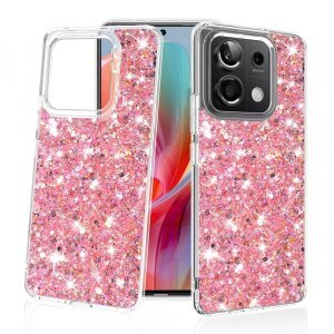 Husa pentru Xiaomi Poco X6 / Note 13 Pro 5G, Techsuit, Sparkly Glitter, Roz