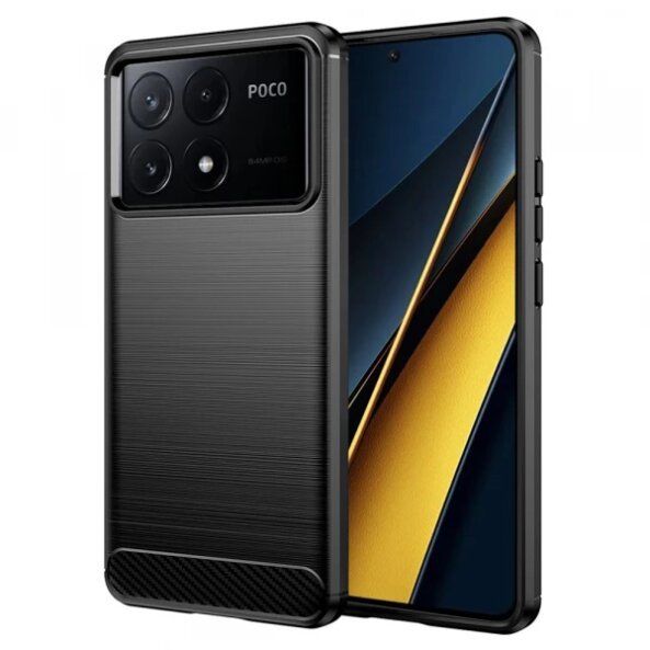 Husa pentru Xiaomi Poco X6 Pro, Techsuit, Carbon, Neagra