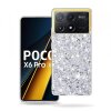 Husa pentru Xiaomi Poco X6 Pro, Techsuit, Sparkly Glitter, Alba