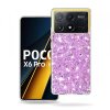 Husa pentru Xiaomi Poco X6 Pro, Techsuit, Sparkly Glitter, Magenta