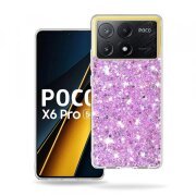 Husa pentru Xiaomi Poco X6 Pro, Techsuit, Sparkly Glitter, Magenta