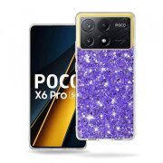 Husa pentru Xiaomi Poco X6 Pro, Techsuit, Sparkly Glitter, Mov