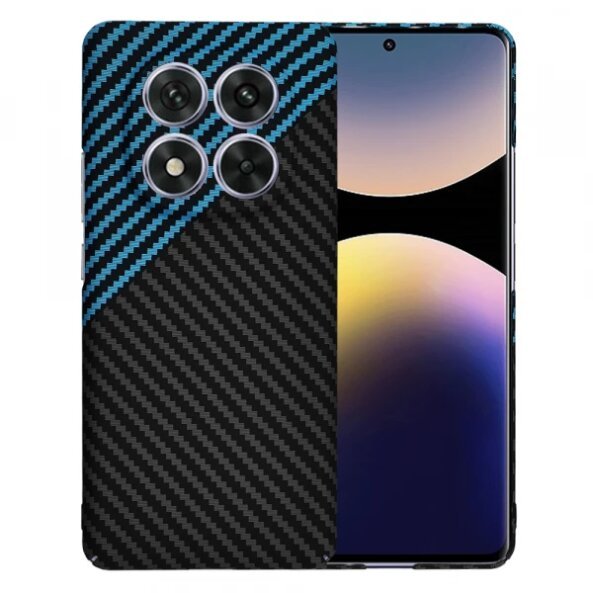 Husa pentru Xiaomi Poco X7 / Note 14 Pro 5G, Techsuit, Carbonite FiberShell, Bleu