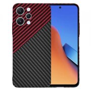 Husa pentru Xiaomi Redmi 12 5G / 12, Techsuit, Carbonite FiberShell Vortex, Rosie