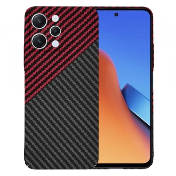 Husa pentru Xiaomi Redmi 12 5G / 12, Techsuit, Carbonite FiberShell Vortex, Rosie