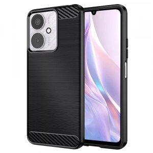 Husa pentru Xiaomi Redmi 13C 5G / 13C / Poco C65, Techsuit, Carbon, Neagra