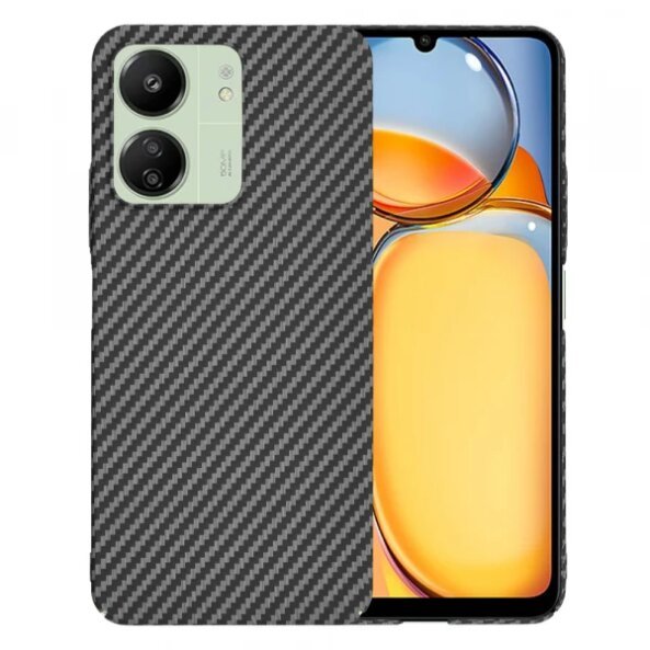Husa pentru Xiaomi Redmi 13C 5G / 13C / Poco C65, Techsuit, Carbonite FiberShell, Neagra