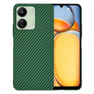 Husa pentru Xiaomi Redmi 13C 5G / 13C / Poco C65, Techsuit, Carbonite FiberShell, Verde