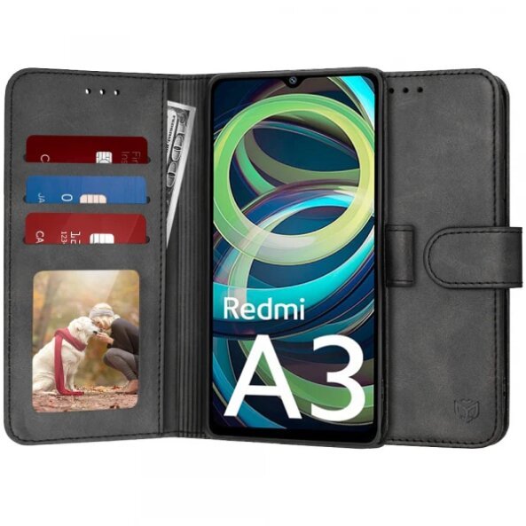 Husa pentru Xiaomi Redmi A3x / A3, Techsuit, Diary Book, Neagra