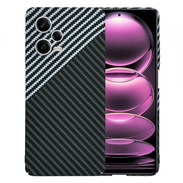 Husa pentru Xiaomi Redmi Note 12 Pro 5G, Techsuit, Carbonite FiberShell, Gri