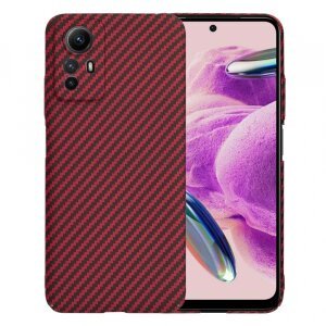 Husa pentru Xiaomi Redmi Note 12S, Techsuit, Carbonite FiberShell, Rosie