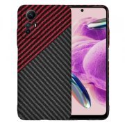 Husa pentru Xiaomi Redmi Note 12S, Techsuit, Carbonite FiberShell Vortex, Rosie